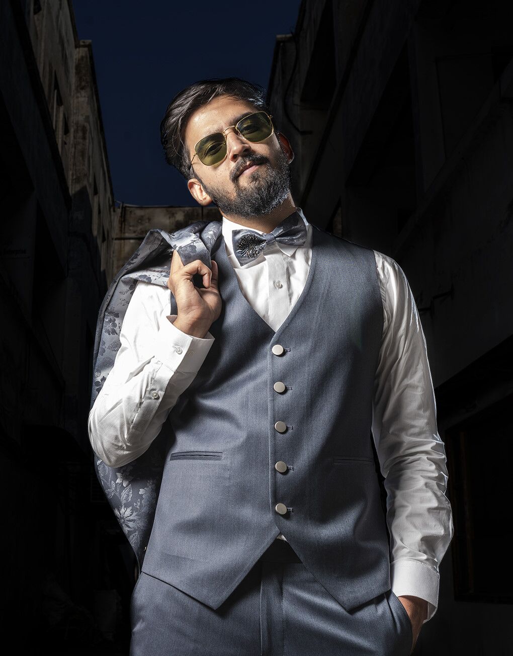 Grey Tuxedo Suit