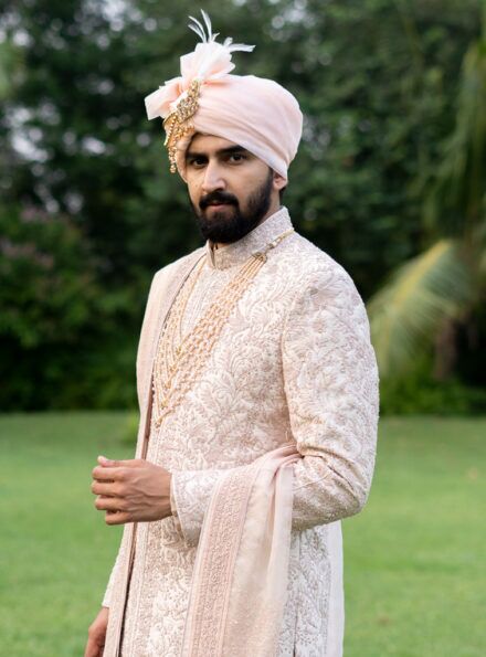 four piece anarkali sherwani