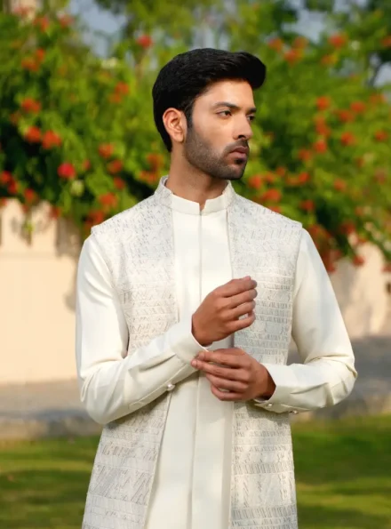 off-white Indo-Western dress