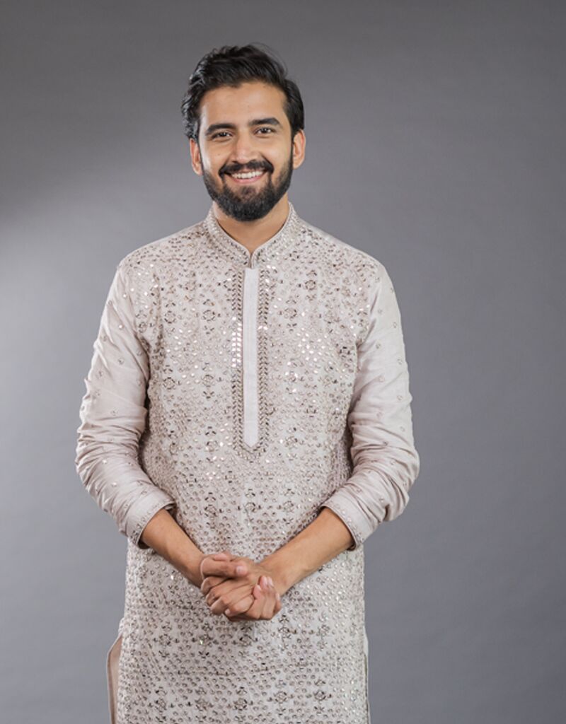 satin silk kurta for men